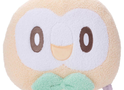 Load image into Gallery viewer, Takara Tomy Arts Pokemon Pokepeace Plush Face Cushion Rowlet 30cm

