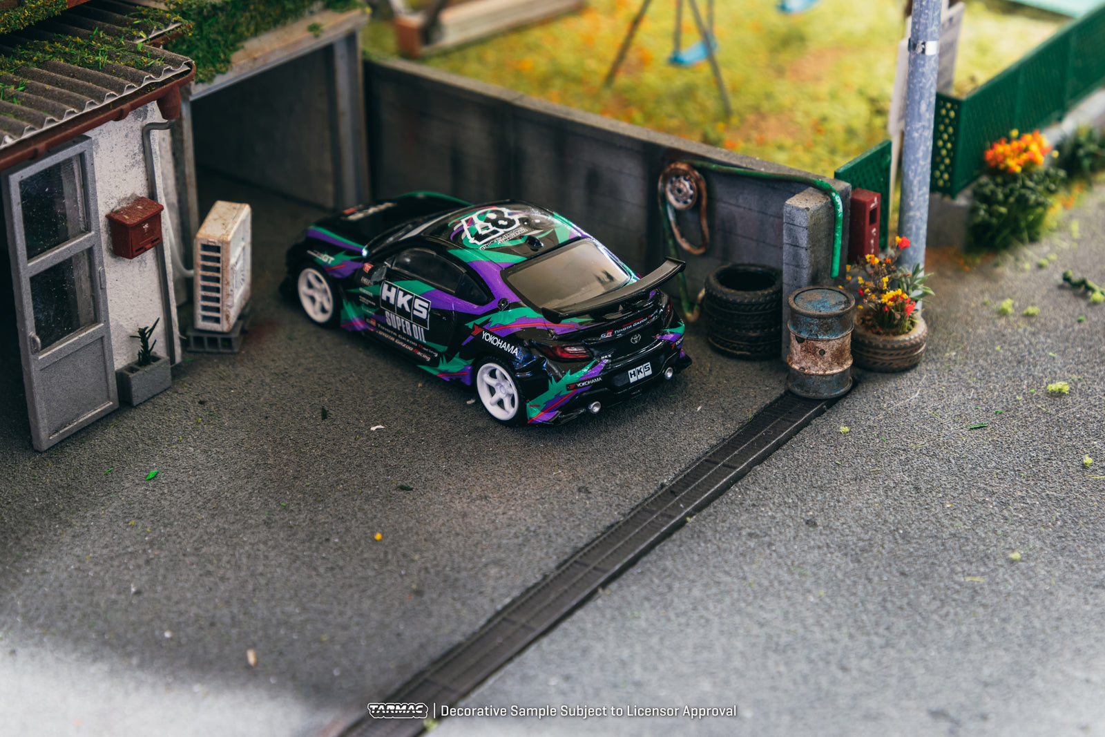 Tarmac Works 1/64 HKS Toyota GR86 Black Diecast Model Car