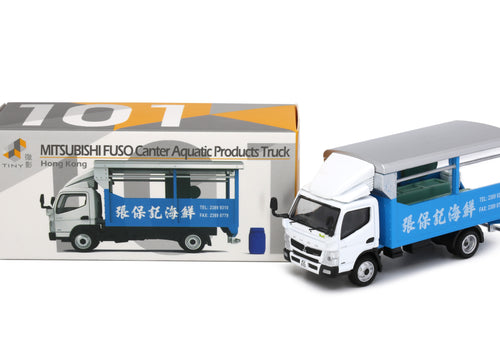 Load image into Gallery viewer, Tiny City 101 Die-cast Model Car - Mitsubishi Fuso Canter Aquatic Products Truck
