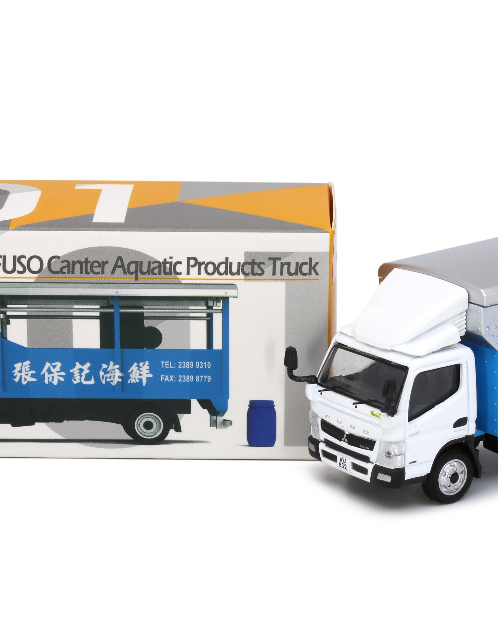 Tiny City 101 Die-cast Model Car - Mitsubishi Fuso Canter Aquatic Products Truck