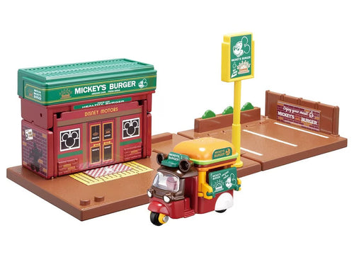 Load image into Gallery viewer, Takara Tomy Tomica Town Disney Motors SP 15th Mickey Hamburger Shop with Car

