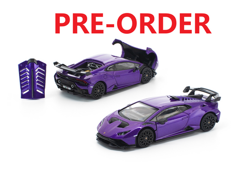 Load image into Gallery viewer, (Pre-order) POPRACE 1/64 POPRACE 1/64 LAMBORGHINI HURACAN STO VIOLA PASIFAE
