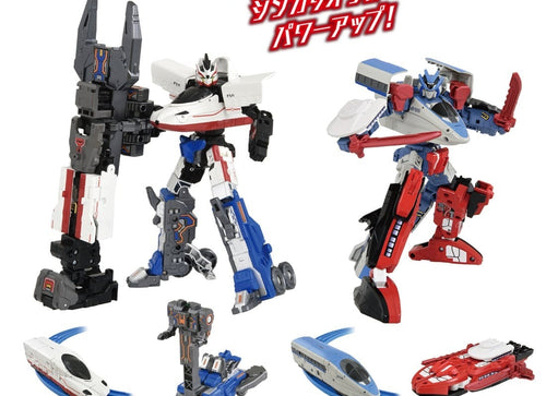 Load image into Gallery viewer, Takara Tomy Shinkansen Deformation Robot Shinkalion CW 500 Kodama &amp; Jinki Form
