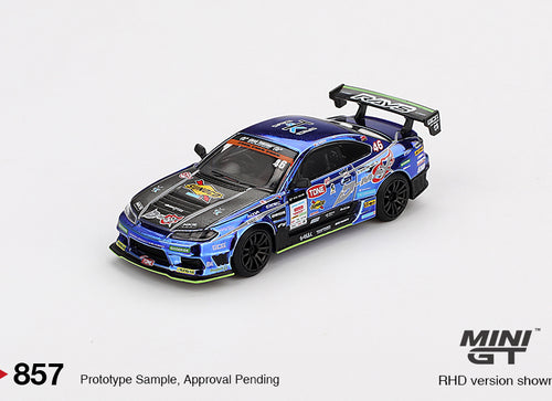 Load image into Gallery viewer, Mini GT #857 Nissan Silvia (S15) #46  D-MAX Racing 2023 D1 Grand Pix
