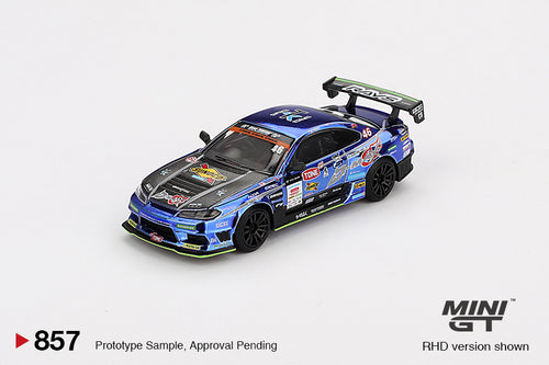 Load image into Gallery viewer, Mini GT #857 Nissan Silvia (S15) #46  D-MAX Racing 2023 D1 Grand Pix
