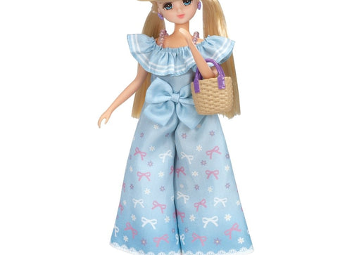 Load image into Gallery viewer, Takara Tomy Licca Chan Doll Dress LW-07 Blue Vacation (NO DOLL)
