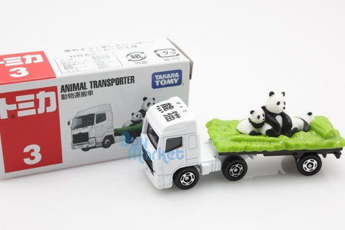 Load image into Gallery viewer, Takara Tomica Tomy #3 ANIMAL PANDA TRANSPORTER Diecast Toy Car Japan
