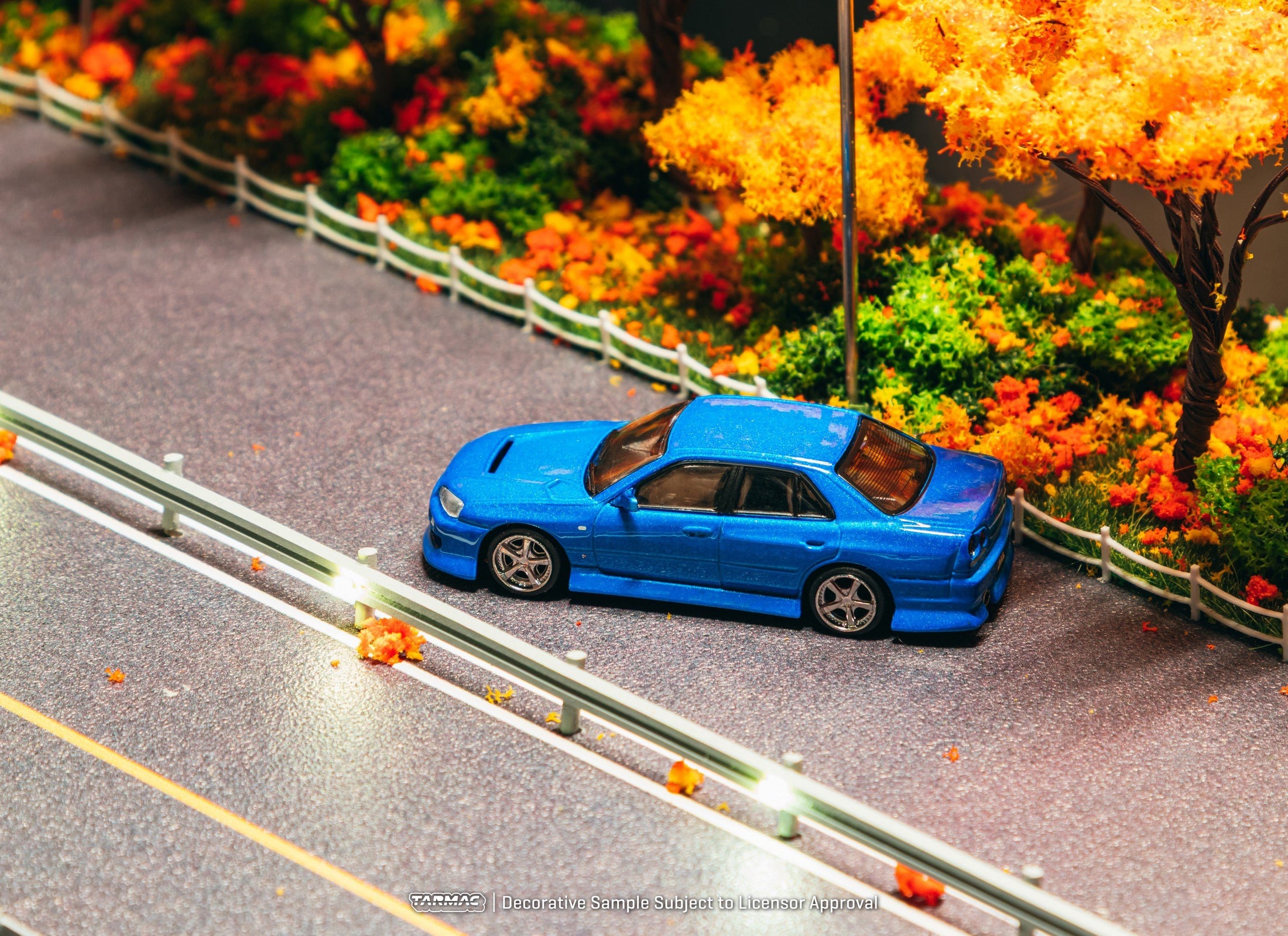 (Pre-order) Tarmac Works 1/64 URAS Skyline ER34 Blue Global64 Diecast Car