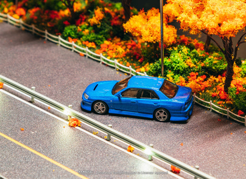 Load image into Gallery viewer, (Pre-order) Tarmac Works 1/64 URAS Skyline ER34 Blue Global64 Diecast Car

