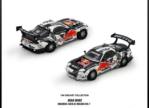 Load image into Gallery viewer, (Pre-order) INNO64 1/64 MAZDA RX-7 MAD MIKE "MADBUL Gen6" Diecast Model Car
