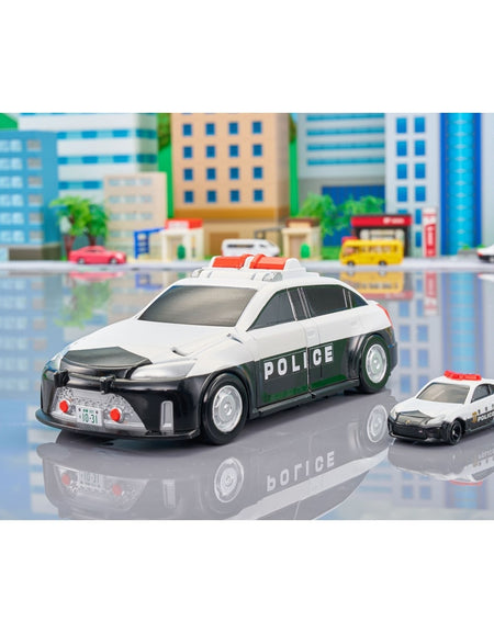 Takara Tomy World Tomica Vehicle Town Transforming Patrol Car (with Tomica Car)