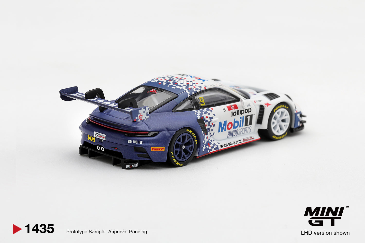 (Pre-order) Mini GT #1435 Porsche 911 GT3 R (992) #9 Bingo Racing with LM Corsa