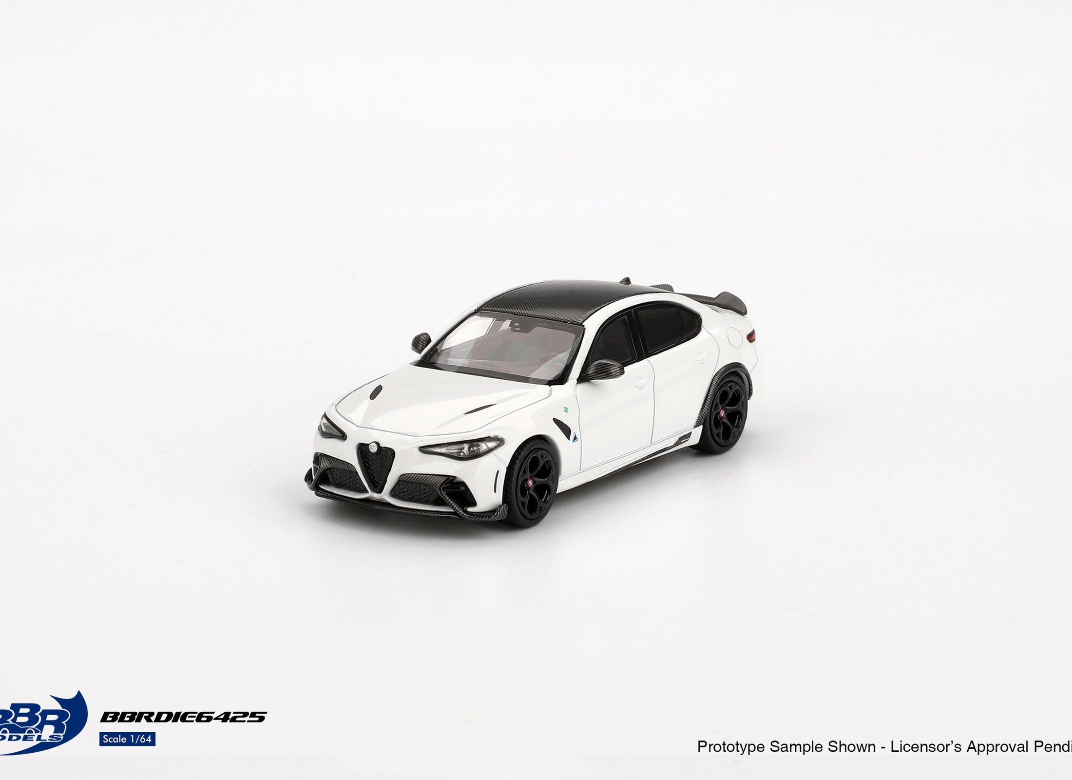 BBR 1:64 Alfa Romeo Giulia GTA  White Die-Cast Model Car
