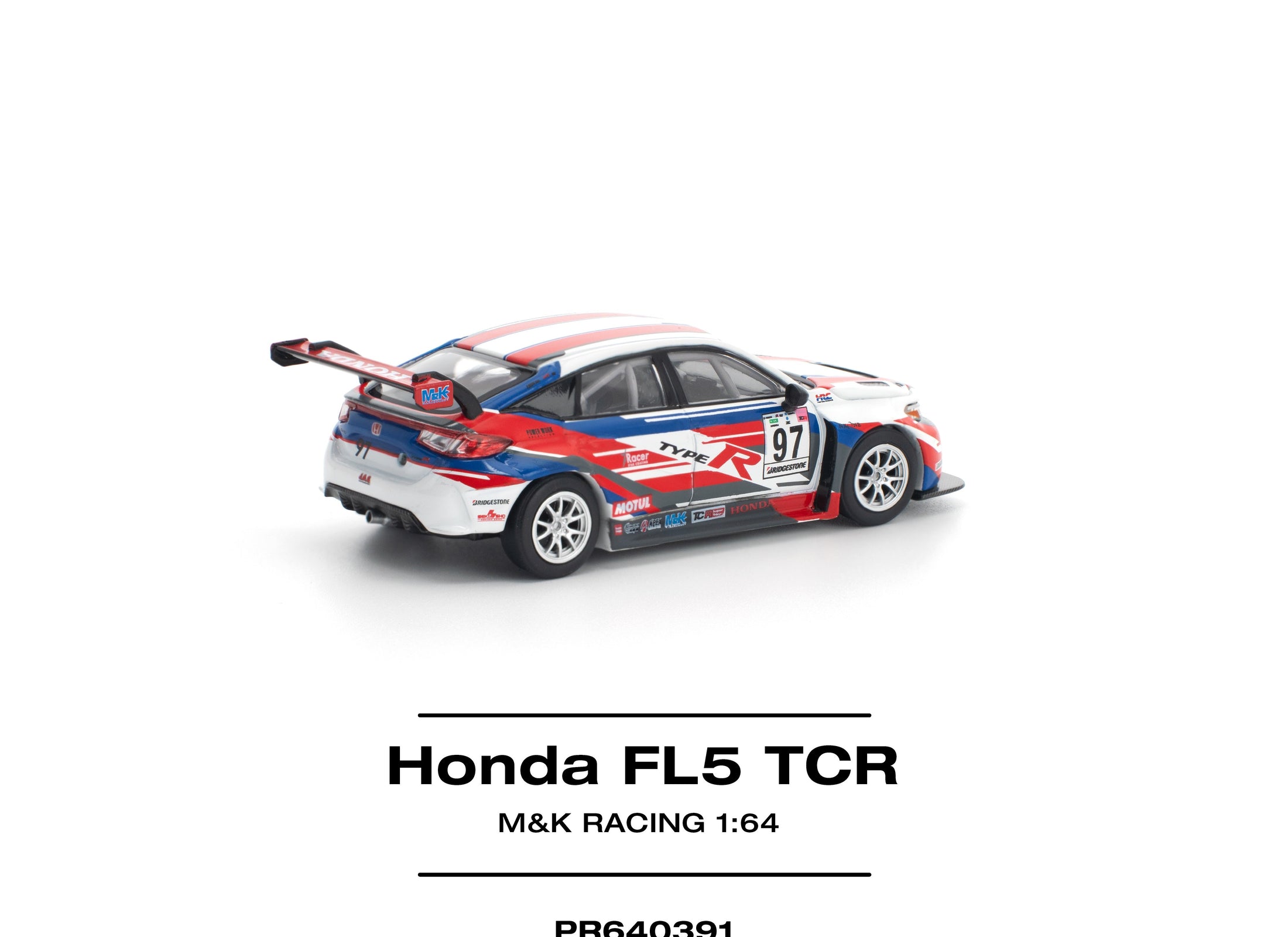 POPRACE 1/64 HONDA CIVIC TYPE-R (FL5) TCR - M&K RACING Model Car