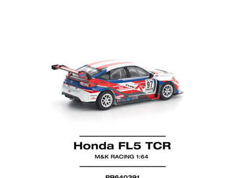 Load image into Gallery viewer, POPRACE 1/64 HONDA CIVIC TYPE-R (FL5) TCR - M&amp;K RACING Model Car
