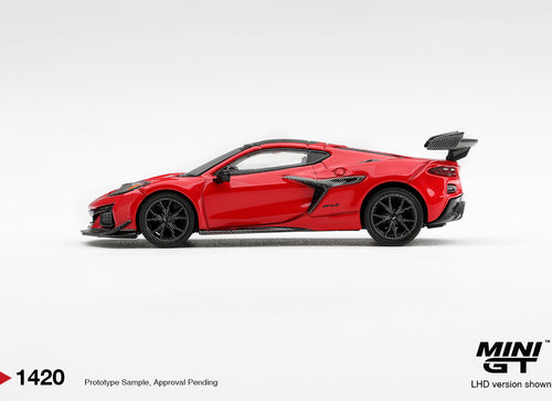 Load image into Gallery viewer, (Pre-order) Mini GT #1420 Chevrolet Corvette ZR1 Torch Red LHD Diecast Model Car
