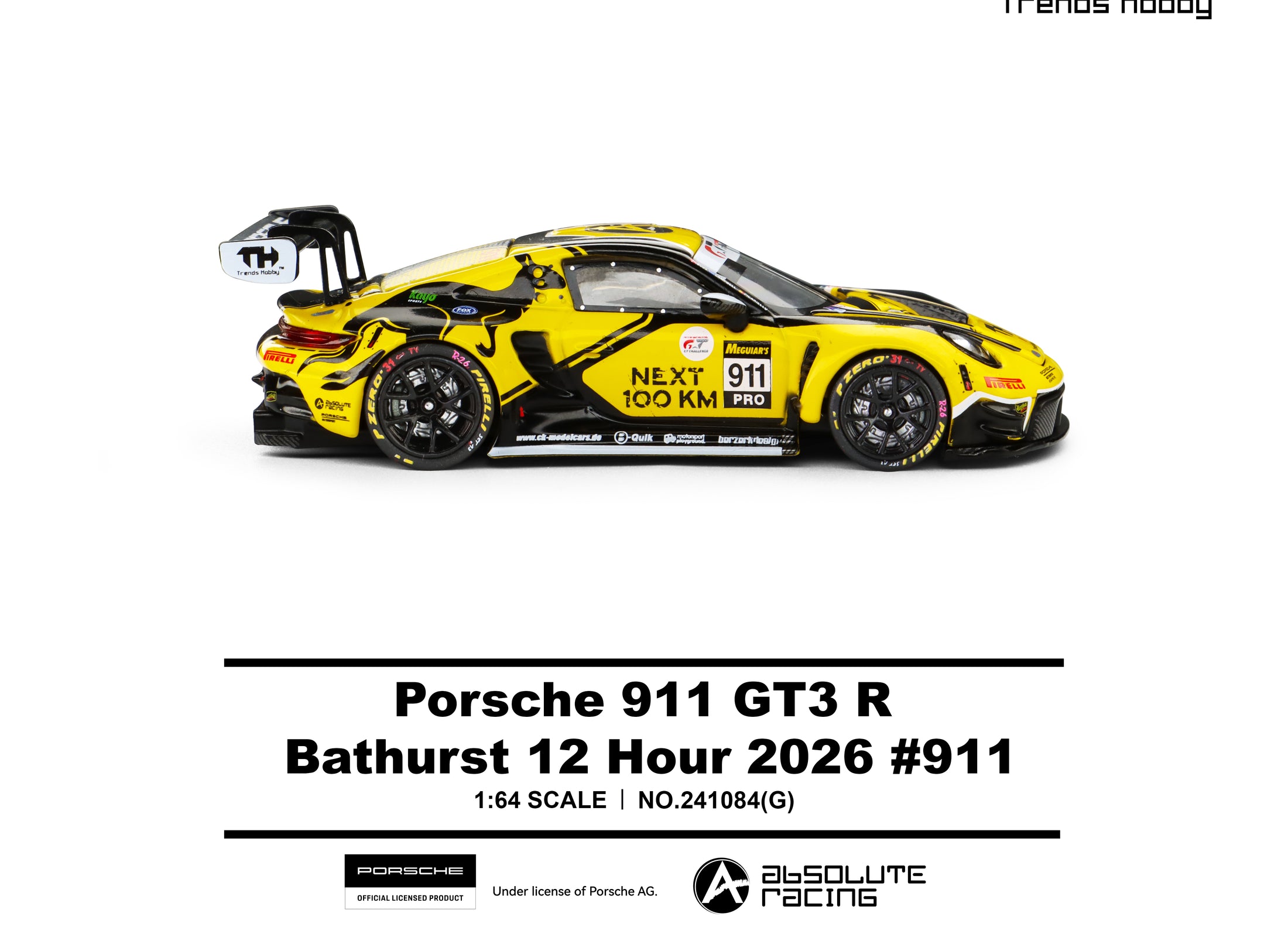 (Pre-order) Trends Hobby 1/64 #241084(G) Porsche 911 GT3 R - B12H 2026 #911