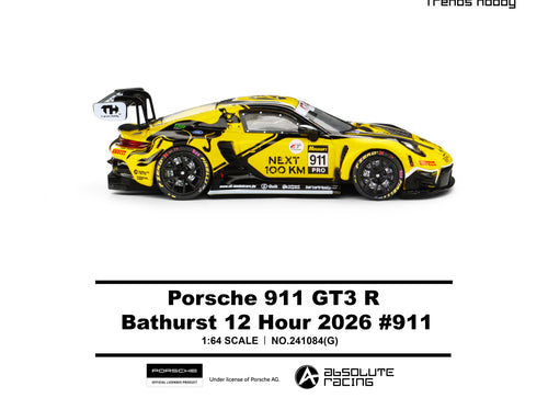 Load image into Gallery viewer, (Pre-order) Trends Hobby 1/64 #241084(G) Porsche 911 GT3 R - B12H 2026 #911
