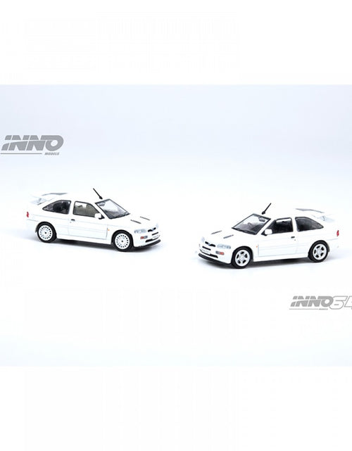 Load image into Gallery viewer, INNO64 1/64 FORD ESCORT RS COSWORTH WHITE LHD DIECAST WITH OZ RALLY RACING WHEEL
