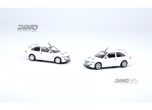 Load image into Gallery viewer, INNO64 1/64 ford escort rs cosworth white lhd diecast scale model car
