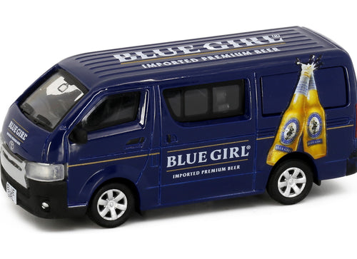 Load image into Gallery viewer, Tiny City Die-cast Model Car - Toyota Hiace BLUE GIRL BEER
