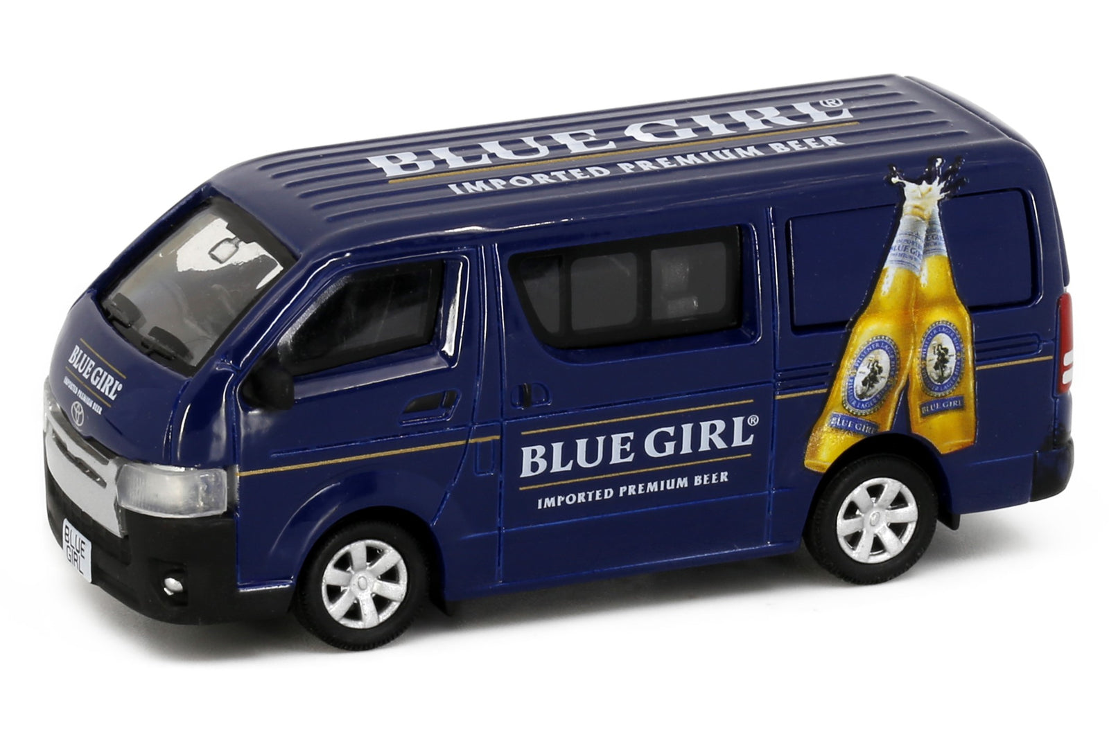 Tiny City Die-cast Model Car - Toyota Hiace BLUE GIRL BEER