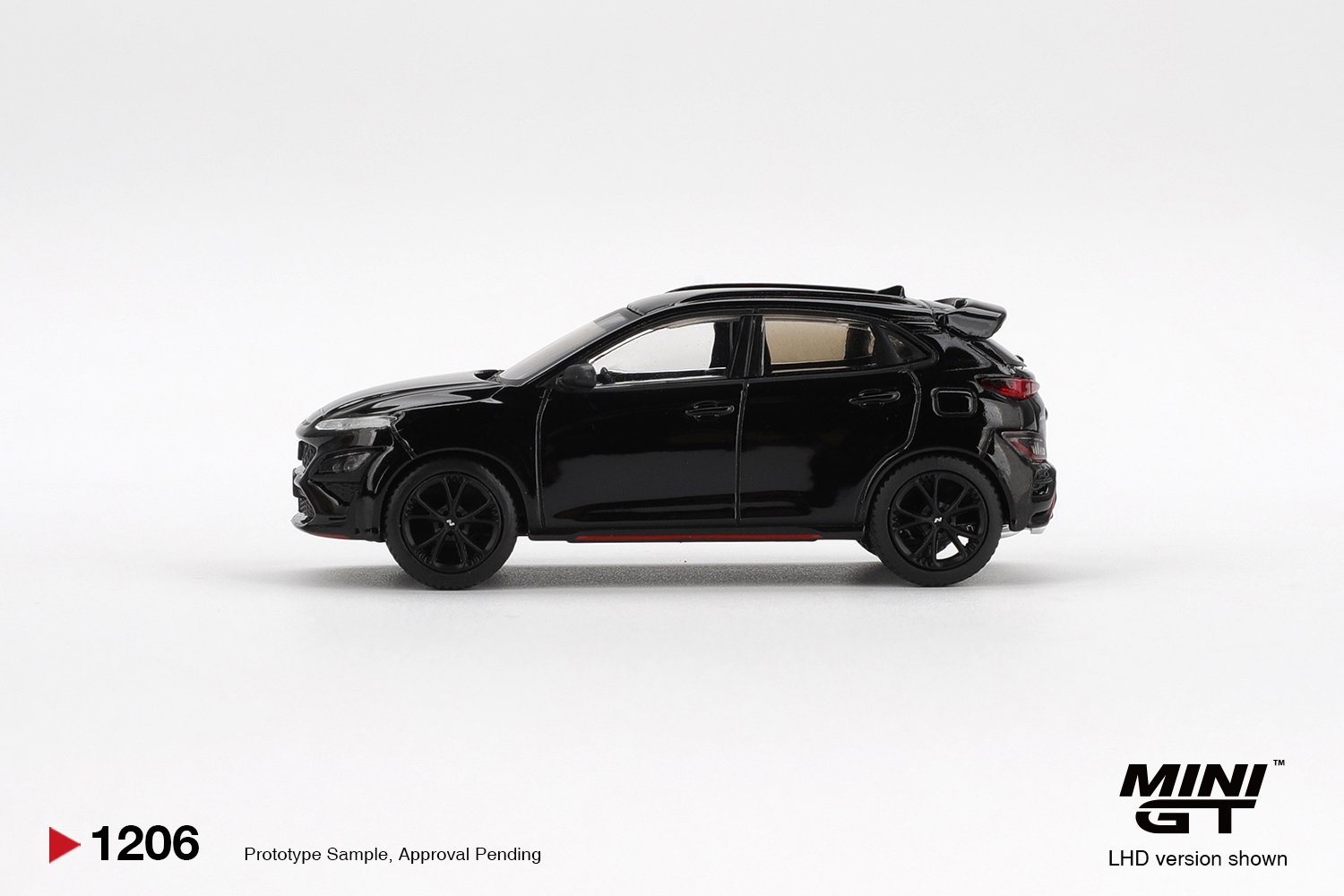 (Pre-order) MINI GT #1206 1/64 Hyundai KONA N Phantom Black Diecast Model Car