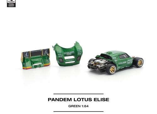 Load image into Gallery viewer, (Pre-order) POPRACE 1/64 - PANDEM LOTUS ELISE GREEN Removeable Front and Rear
