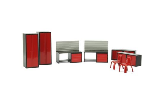 TINY Hong Kong 1/43 Gx2 Garage accessory Counter Full Metallic Paint Dioramas