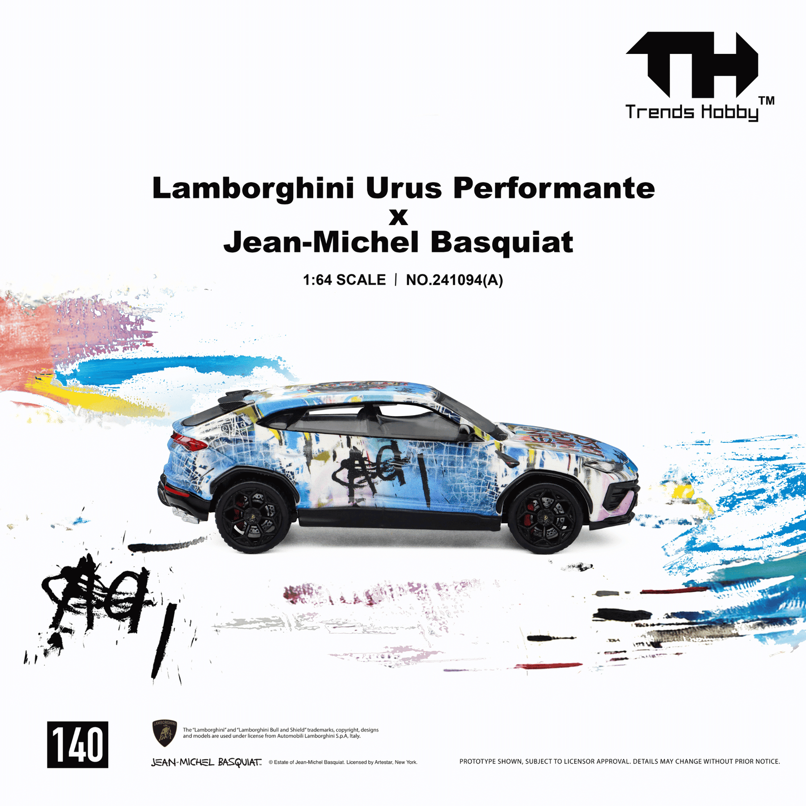 (Pre-order) Trends Hobby 1/64 Lamborghini Urus Performance & Basquiat White