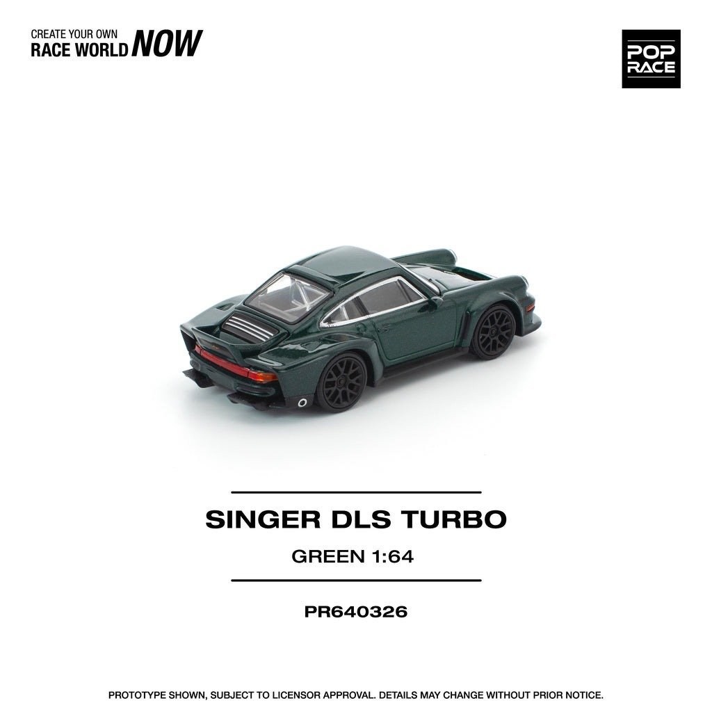 POPRACE 1/64 SINGER DLS TURBO (ROAD) GREEN Diecast Model Car