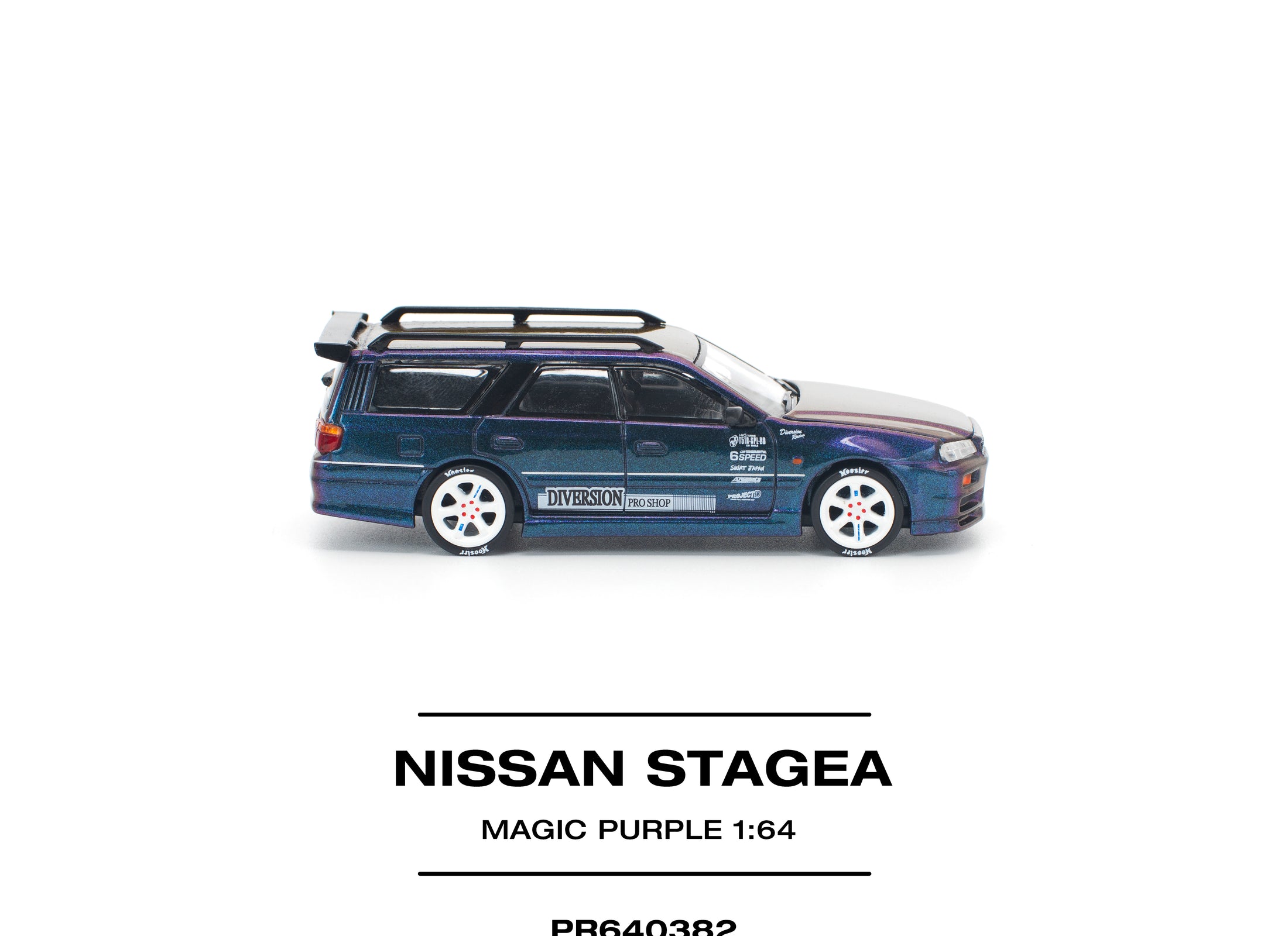 (Pre-order) POPRACE 1/64 NISSAN STAGEA MAGIC PURPLE Diecast Model Car