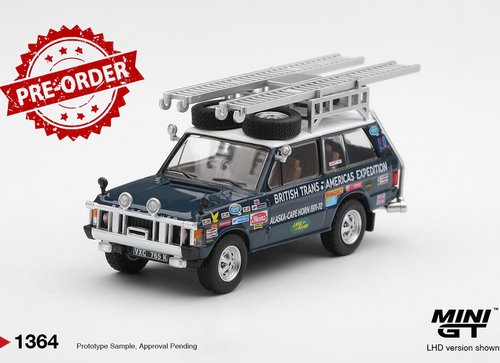 Load image into Gallery viewer, (Pre-order) Mini GT #1364 Range Rover 1971 British Trans-Americas Expedition LHD
