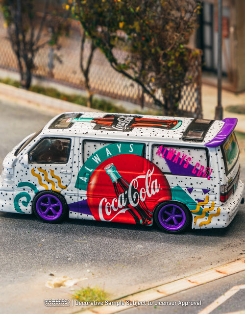 Load image into Gallery viewer, Tarmac Works 1/64 Toyota Hiace Wagon Custom Coca-Cola Delivery Van
