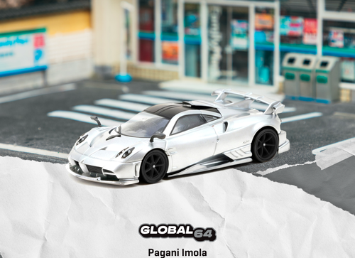Load image into Gallery viewer, (Pre-order) Tarmac Works Pagani Imola Matt Silver 1/64 Diecast Model Car
