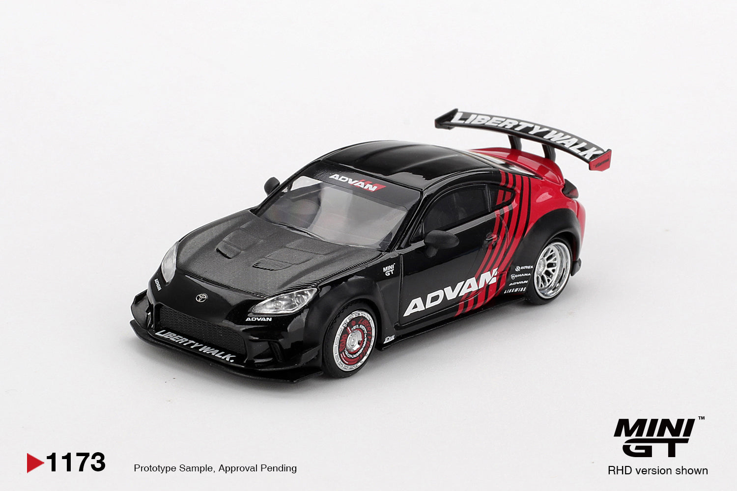(Pre-order) MINI GT #1173 Toyota GR86 LB Nation Advan 1/64 Diecast Model Car