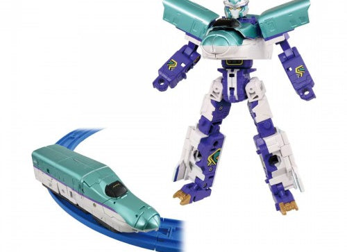 Load image into Gallery viewer, Takara Tomy Plarail Shinkansen Deformation Robot SHINKALION CW H5 Hayabusa
