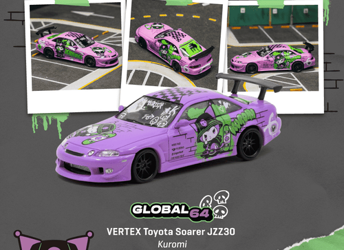 Load image into Gallery viewer, (Pre-order) Tarmac Works 1/64 VERTEX Toyota Soarer JZZ30 Kuromi Diecast Model
