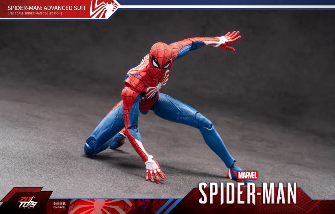 ZD Toys Marvel Avengers 1/10 Spider-Man Advanced Suit Action Figure Set
