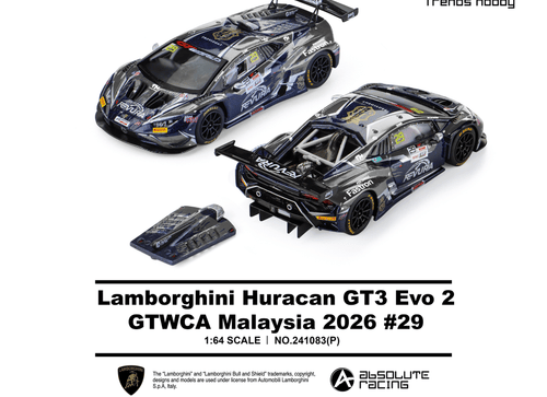Load image into Gallery viewer, (Pre-order) Trends Hobby Lamborghini Huracan GT3 EVO2 GTWCA Malaysia 2026 #29
