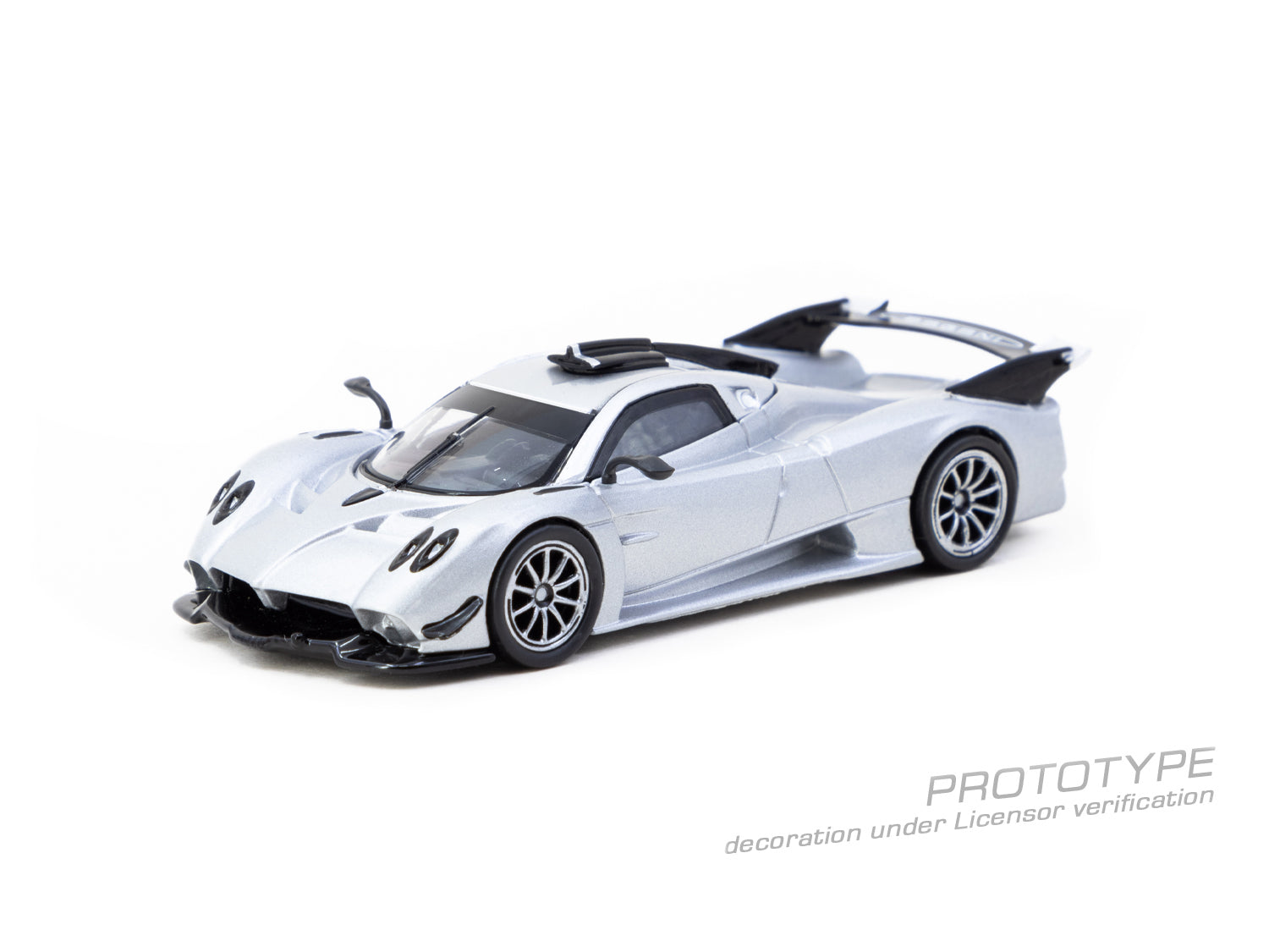 Tarmac Works 1/64 Pagani Huayra R Satin Silver Diecast Model Car