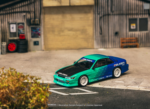 Load image into Gallery viewer, Tarmac Works 1/64 VERTEX Nissan Silvia (S13) Falken Model Car
