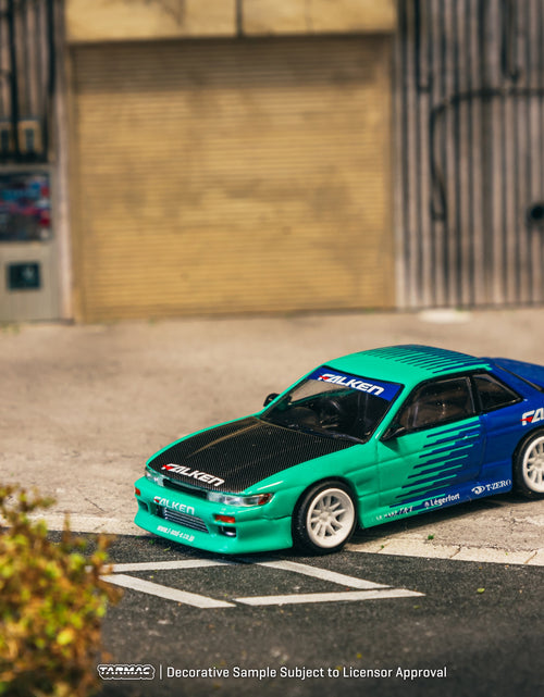 Load image into Gallery viewer, Tarmac Works 1/64 VERTEX Nissan Silvia (S13) Falken Model Car
