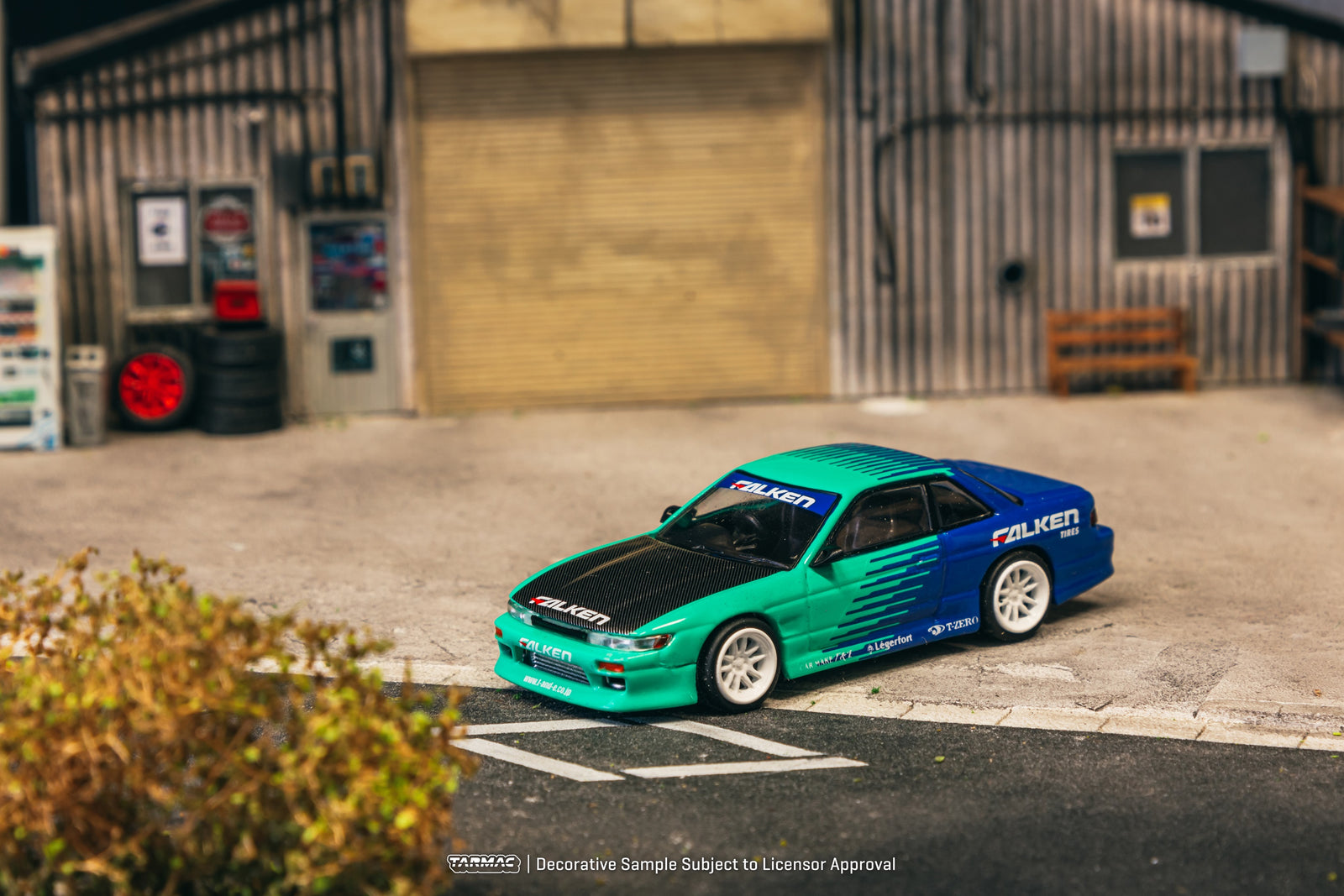 Tarmac Works 1/64 VERTEX Nissan Silvia (S13) Falken Model Car