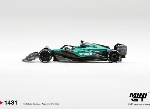 Load image into Gallery viewer, (Pre-order) Mini GT #1413 Aston Martin AMR24 #18 Lance Stroll 2024 F1 Las Vegas
