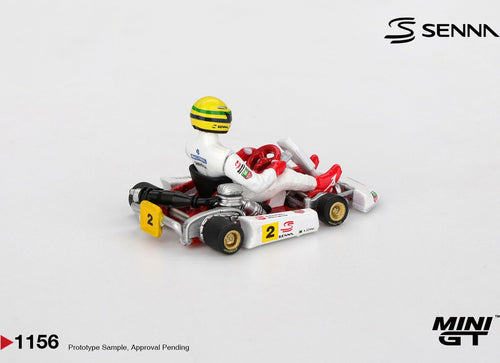Load image into Gallery viewer, (Pre-order) MINI GT #1156 Senna Kart #2 Ayrton da Silva 1993 Masters of Paris
