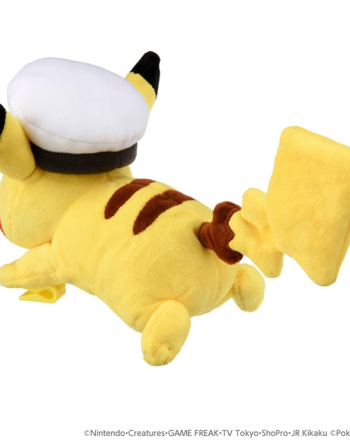 Load image into Gallery viewer, Takara Tomy Pokemon Soft Plush Toy Captain Pikachu on Shoulder
