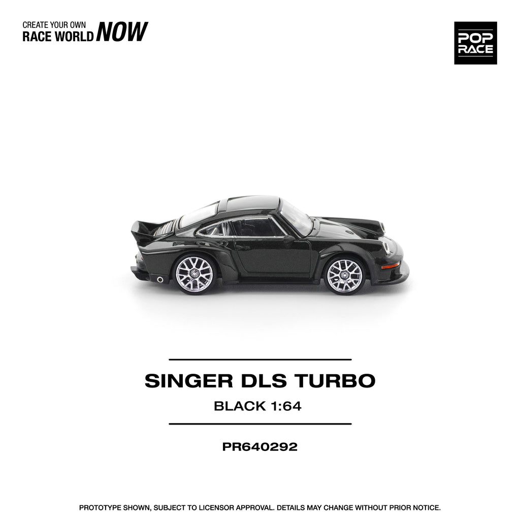(Pre-order) POPRACE 1/64 SINGER DLS TURBO (ROAD) BLACK Diecast Model Car