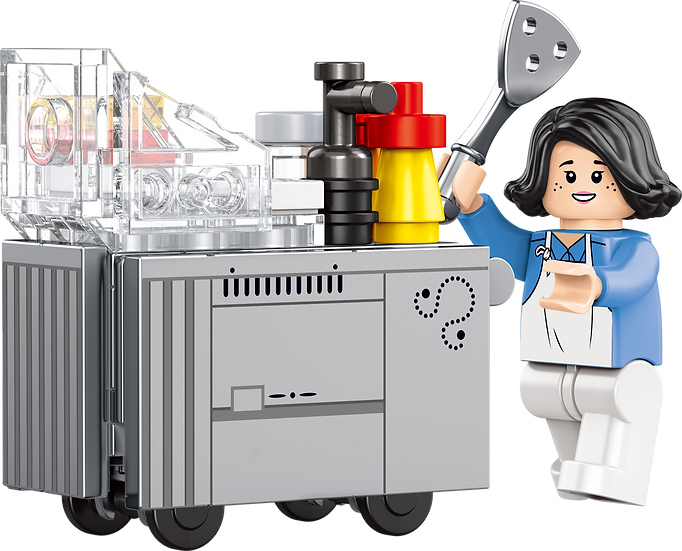 Royal Toys City Story RT65 Hong Kong Frying Cart Street Food Stall Block 54pc
