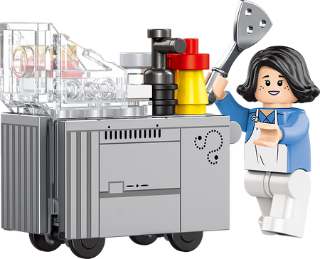Royal Toys City Story RT65 Hong Kong Frying Cart Street Food Stall Block 54pc
